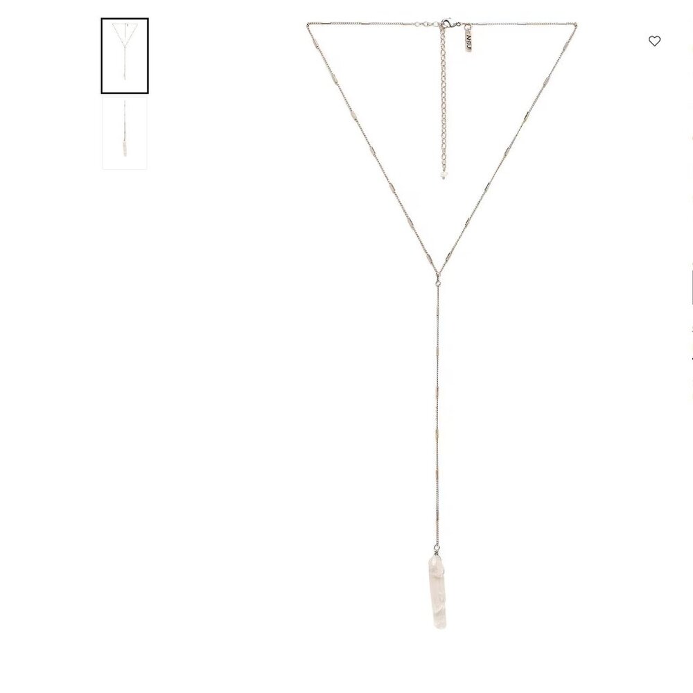 Natalie B Jewelry Energizer Necklace in Silver & Clear Crystal